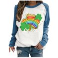 thumbnail image 2 of T-shirt de la Saint-Patrick pour Femmes, Imprimé Saint-Patrick, Col Rond, Manches Longues, Haut Ample, 2 of 4