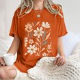 thumbnail image 4 of Blouses pour Femmes, T-Shirts Décontractés à Fleurs Imprimées Manches Courtes Tops Surdimensionnés, 4 of 7