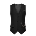 thumbnail image 2 of EGNMCR Tank Tops Men Men Solid Fashion Retro Have Pockets Single-breasted V-neck Tanks Tops Blouse, 2 of 9