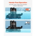 thumbnail image 2 of VEVOR Automatic Pool Cover Pump Submersible Swimming 1/2 HP 1600 GPH 25 ft Cord, 2 of 9