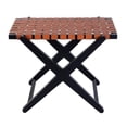 thumbnail image 3 of Beaumont Lane Mid in Century 24"W Wood & Leather Luggage Rack in Brown, 3 of 11