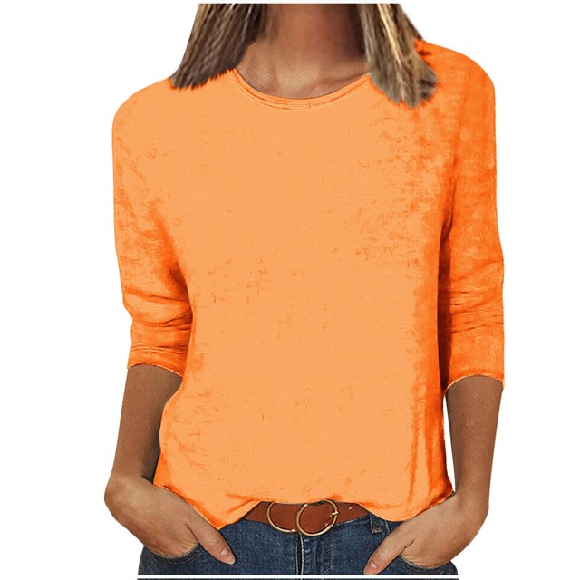 Birdeem Blouse pour Femmes T-Shirt Mode Femme Manches 3/4 Col Rond Hauts Décontractés