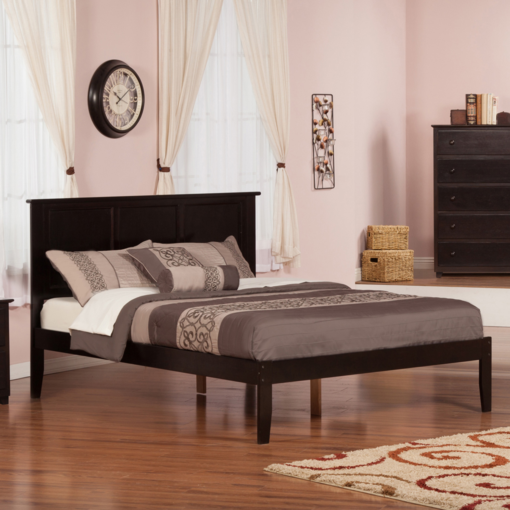 Madison Queen Solid Wood Platform Bed in Espresso