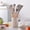Khaki, variant on Dvkptbk Shovel Spoon Wooden Handle Kitchenware Set 12 Piece Round Barrel Set Non Stick Pot Cooking Spoon Kitchen Tools Kitchen Essentials