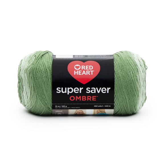 Red Heart® Fil Super Saver® Ombre™, Acrylique #4 Moyen, 10oz/283g, 482 Yards