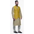 thumbnail image 2 of Atasi Ensemble Kurta Pyjama Imprimé Veste Col Mandarin Chemise Ethnique Traditionnelle, 2 of 5
