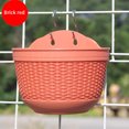thumbnail image 2 of Pot de Plante Suspendu au Mur en Rotin Imitation, Panier de Clôture Semi-Circulaire en Résine pour Balcon, Jardin, Intérieur, 2 of 6