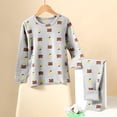 thumbnail image 2 of PMVFHDE Pyjama d'Été pour Fille, Mode Décontractée pour Enfants, Imprimé, Long, Tenue d'Intérieur Gris, 3-4 Ans, 2 of 4