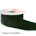 thumbnail image 3 of ABPWLY Velvet Ribbon 5 Yards Green Glitter Christmas DIY Bow Wrapping Holiday Table Decoration Satin Flocking Craft Multipack Multiple Widths 1Pc 177.17in, 3 of 6