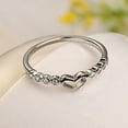 thumbnail image 3 of XZNGL Rose Gold Diamond Ring Natural White Romantic Wedding Jewelry, 3 of 9