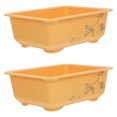 thumbnail image 3 of Shisuyan 2pcs Root-Control Planter Box Rectangle Plastic Flower Pots with Bird Pattern for Windowsills Patios Outdoor Uses, 3 of 9