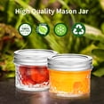 thumbnail image 4 of Garvee 4oz/120ml Mini Mason Jars, 16 Pack Glass Canning Jars with Regular Lids and Bands, Small Glass Jars for Spice, Jam, Honey, Jelly, Dessert, Shower Wedding Favors, DIY Candles Decor, 4 of 7