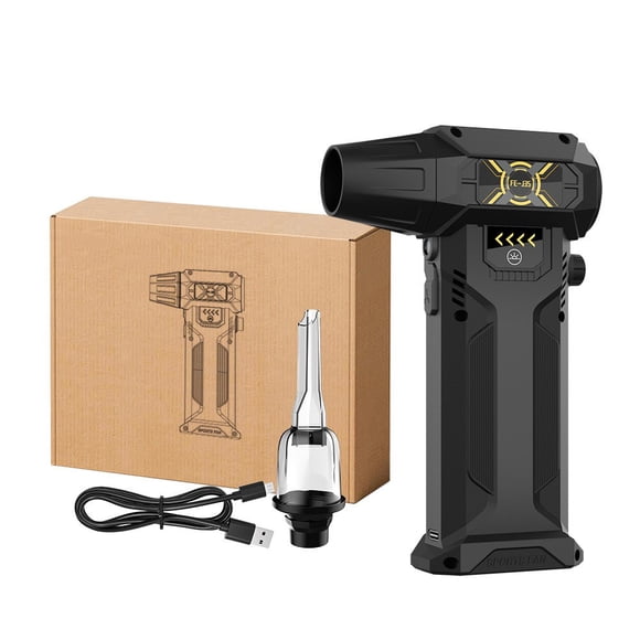 Binwennn Compressed Air Duster Air Duster With LED Light Keyboard And PC Clean Rechargeable Cordless High Speed Air Blower Replace Compressed Air Cans Dry Blower For Outdoors Car Home Hand Drills
