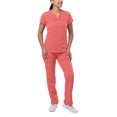 thumbnail image 1 of Adar Pro Everyday Expert Scrub Set For Women - Curved V-Neck Scrub Top & Tapered Drawstring Scrub Pants, 1 of 7
