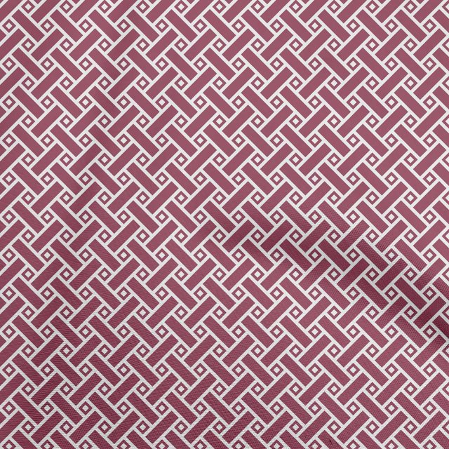 oneOone Cotton Silk Wine Fabric Geometrical Craft Projects Decor Fabric Printed By The Yard 42 Inch Wide