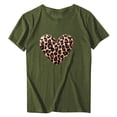 thumbnail image 5 of Soki T-Shirts Décontractés pour Femmes à Imprimé Léopard, Col Rond, Manches Courtes, 5 of 5