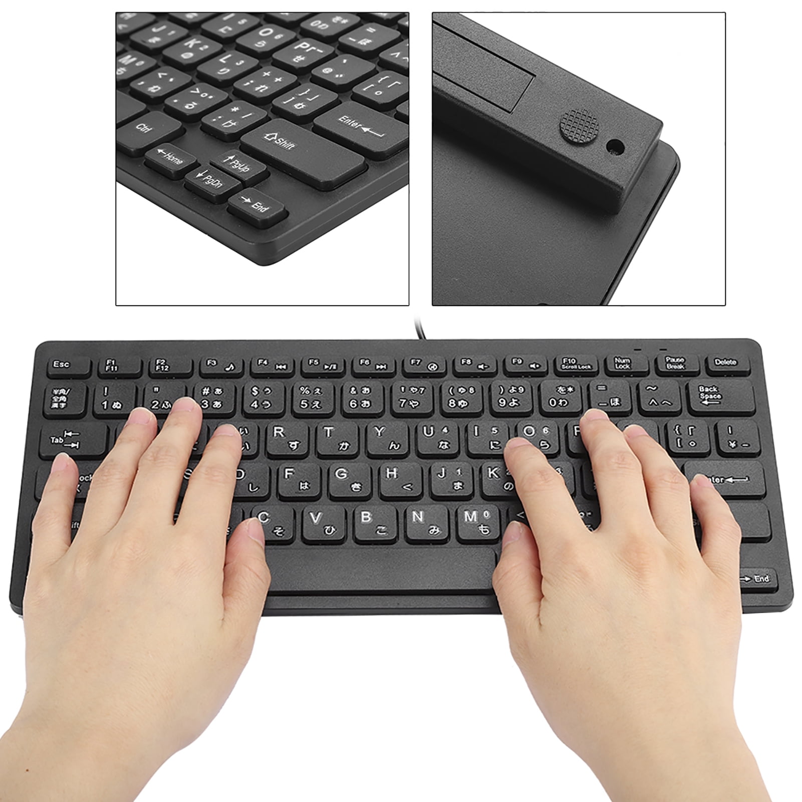 キーボード MEI MICROTYPE KEYBOARD MODEL MT-1 Wired Mini Japanese Keyboard, 78 Key Computer Keyboard with White