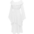 thumbnail image 2 of UPPADA Liquidation Robes d'Invitée de Mariage à Manches Évasées pour Femmes Robe de Cocktail Chic Robes de Bal d'Hiver Robes de Cocktail Formelles Robe de Mariage Blanche Femmes Courte, 2 of 4