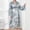 Blue, variant on TIMIFIS Silk Robes for Women Plus Size Bride Bridesmaid Party Satin Bathrobe V Neck Sleepwear Loungewear Dressing Gowns with 3/4 Sleeve pring/Summer