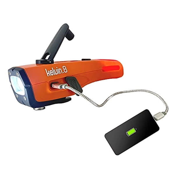 kelvin 8 automotive emergency tool | the ultimate emergency tool | 8 integrated tools: power generator, usb charger, seat belt cutter, led flashlight, window breaker, led flashers and 100 db siren