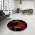 thumbnail image 3 of Ahgly Company Indoor Rectangle Abstract Red Brown Patchwork Area Rugs, 2' x 4', 3 of 6