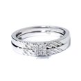 thumbnail image 4 of Diamond Engagement Matching Wedding Ring Set 14K White Gold, 4 of 4