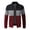 Rouge, variante sur Cardigan pour Hommes Cardigan Décontracté Épais pour Hommes Veste à Coutures Colorées Col Haut M-TTG