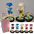 thumbnail image 3 of Rose Flowers Glass Rose LED Light Gift for Valentine‘s Day Blue, 3 of 5