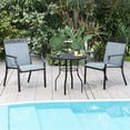thumbnail image 2 of Costway Patio Chairs Set of 2 with All Weather Breathable Fabric High Backrest Blue, 2 of 9