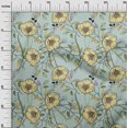 thumbnail image 3 of oneOone Polyester Spandex Light Blue Fabric Floral Fabric For Sewing Printed Craft Fabric By The Yard 56 Inch Wide, 3 of 4