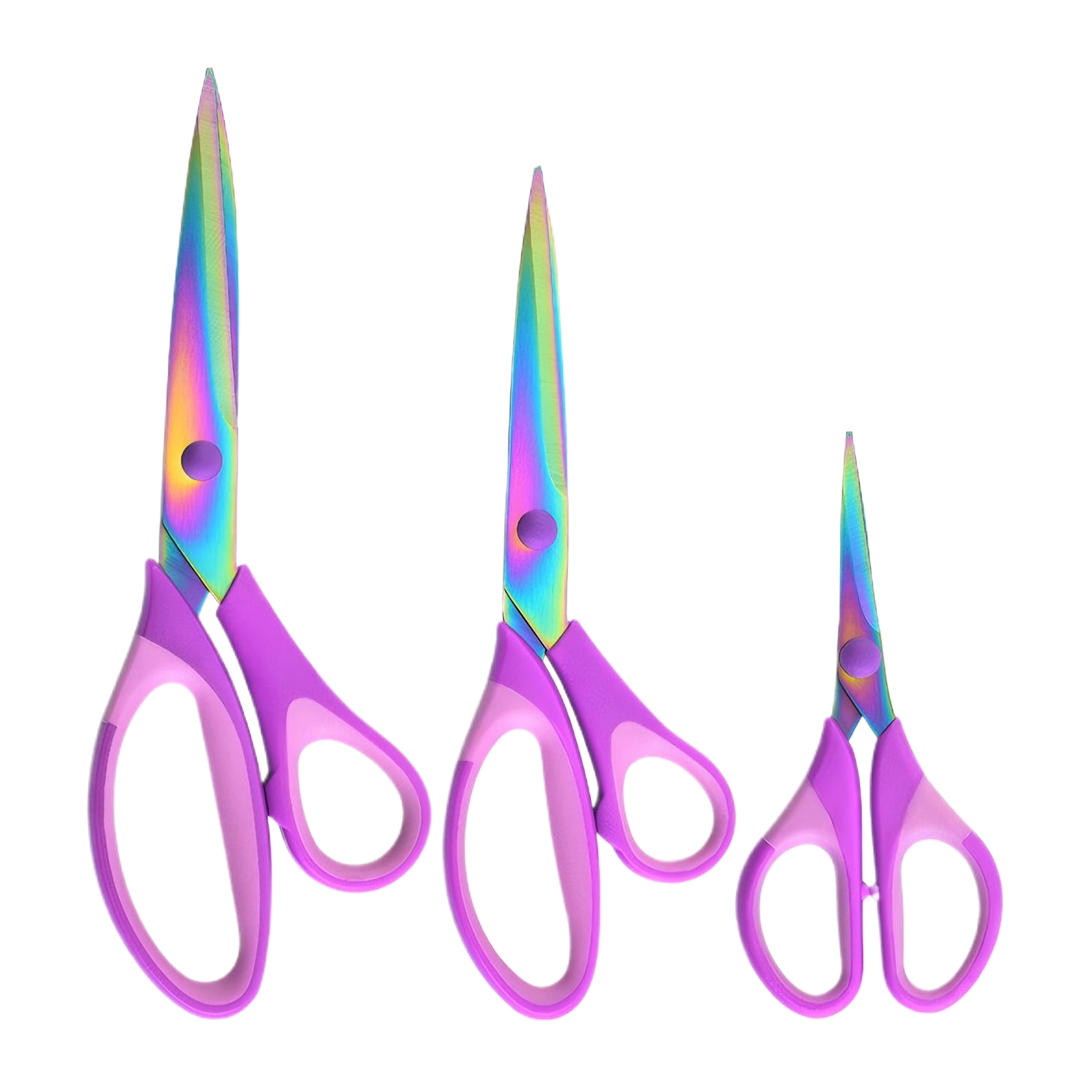 Xingzhi 3pcs Stainless Steel Sewing Scissors Set High Precision Cutters For Tailors And Crafters Sharp Pastel purple