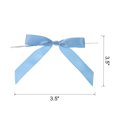 thumbnail image 2 of Unique Bargains 100Pcs Mini Ribbon Bow 3.5' Twist Tie Mini Fabric Satin Ribbon Flower Bows Craft DIY Sewing Wedding Bows Blue, 2 of 5