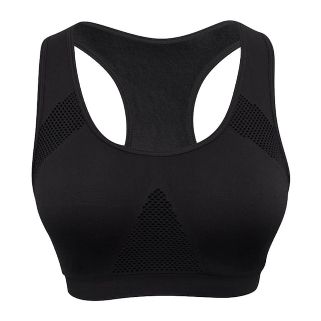Wuffmeow Women Absorb Sweat Top Sports Bra Mesh Breathable Bra
