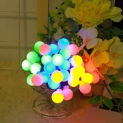 Iumwxz solar lights outdoor Camping Frosted Ball Small Round Ball Light String Solar Light String Light Festival Outdoor Courtyard Decoration Colorful Light garden lights patio lights Plastic