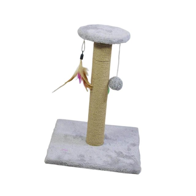thinsony Cat Scratching Post Scratch Pole Gift Durable for Kittens Supplies Square Gray