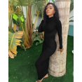 thumbnail image 3 of ORUYROP Women's Fall Turtleneck Long Sleeve Ribbed Slim Bodycon Maxi Dress, 3 of 7