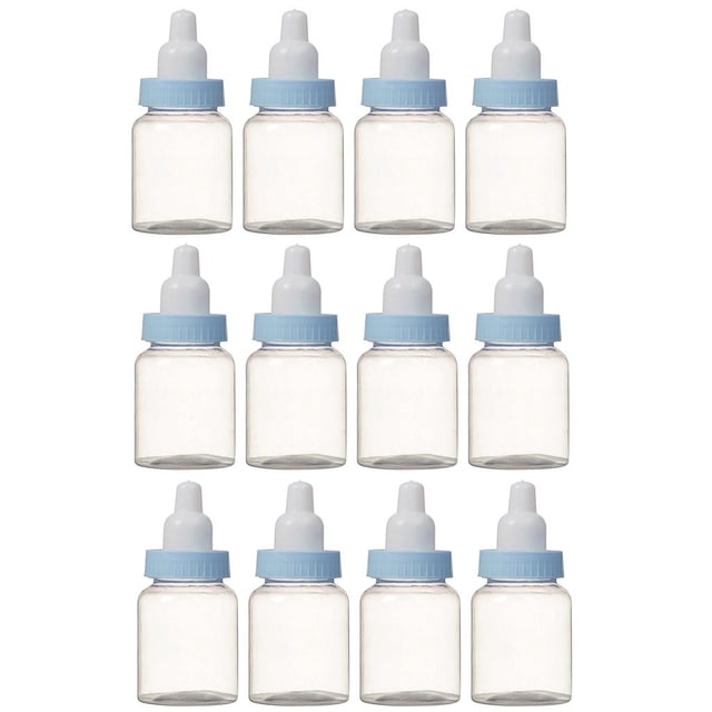 Boîte à Dessert Biberon Garçon 12 pour Cadeaux de Fête de Shower de Bébé Bleu