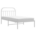 thumbnail image 3 of vidaXL Metal Bed Frame with Headboard White 100x190 cm, 3 of 5