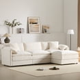 thumbnail image 1 of Noble House Chenille Modular Sectional Sofa with Deep and Wide Seat, 1 of 9