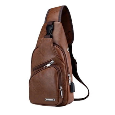 Bwomeauty Sling Backpack for Men & Women – Crossbody Shoulder Bag with Earphone Hole, Water-Proof for Hiking, Camping, Travel