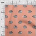 thumbnail image 1 of oneOone Viscose Jersey Fabric Elephant Block Printed Craft Fabric BTY 60 Inch Wide, 1 of 5