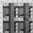 thumbnail image 3 of oneOone Silk Tabby Black Fabric Block Craft Projects Decor Fabric Printed By The Yard 42 Inch Wide, 3 of 5