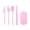 Pink#4, variant on Portable Cutlery Set With Detachable Knives Spoons Forks Chopsticks And Student Gifts