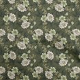 thumbnail image 1 of oneOone Tissu en Viscose Chiffon Vert Olive Foncé Floral Rétro Matériel de Robe Tissu Imprimé Tissu au Mètre 42 Pouces de Large, 1 of 5