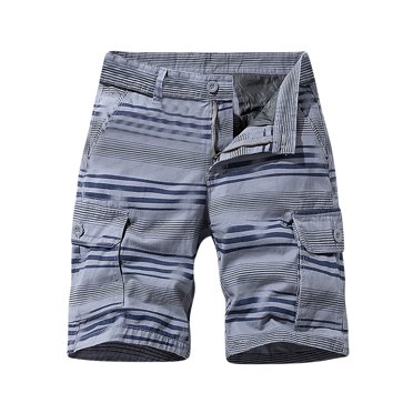 RKSTN Mens Shorts Plus Size Cargo Shorts Multi-Pockets Relaxed Summer Beach Shorts Pantalons Été Taille Élastique Shorts avec Poches