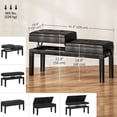 thumbnail image 3 of HOMCOM Piano Bench with Storage, Height Adjustable Piano Stool, Black, 3 of 10