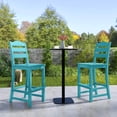 thumbnail image 2 of Costway Outdoor 4pcs HDPE Bar Stool Patio Tall Chair Backrest Footrest All Weather Navy, 2 of 9