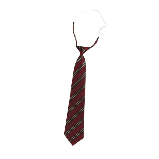 Boys Girls Solid Color Tie Pre-Tied Adjustable Kids Necktie For Wedding School Graduation Red D