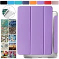 thumbnail image 1 of iPad Mini 5th Gen 2019 7.9 Inch [ Mini 5 ] A2133 A2124 A2126 MUXH2LL/A MUXF2LL/A MUXG2LL/A Shock Proof Magnetic Dual Angle Stand with Honeycomb Pattern Clear Back Cover - Purple, 1 of 8