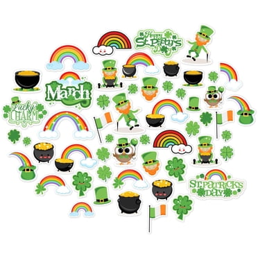 Paper Die Cuts - St Patrick's Day - Over 60 Cardstock Scrapbook Die Cuts - by Miss Kate Cuttables